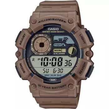 Casio CASIO Digital Men s Watch with Fishing Data & Moon Data Display Function WS-1500H-5AV Brown Overseas Model