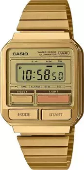 [Casio] CASIO Digital Watch Vintage Series A120WEG-9A Unisex Metal Band Gold Overseas Model [Item]