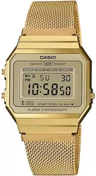 [Casio] CASIO Digital Watch Vintage Series A700WMG-9A Metal Mesh Band Men s Women s Gold Overseas Model [Parallel Import]