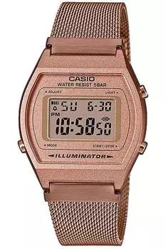 [Casio] CASIO Digital Watch Vintage Series B640WMR-5A Unisex Rose Gold Mesh Metal Band Overseas Model [Parallel Import]