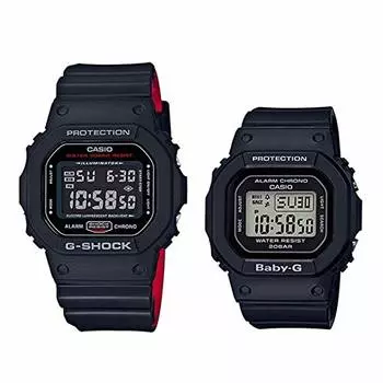 [Casio] CASIO G-Shock Baby G Pair Watch Black Black Waterproof DW-5600HR-1BGD-565U-1 Watch