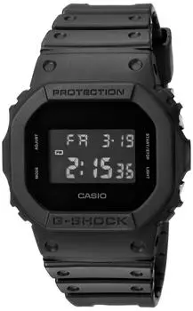 Casio CASIO G-SHOCK G-Shock Solid Colors DW-5600BB-1 Overseas Model Black Themed Solid Colors Men s Watch Clock [Reimported Product]