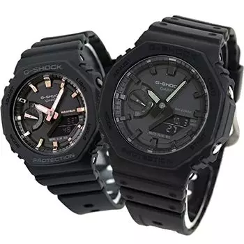 [Casio] CASIO G-SHOCK Watch Pair Watch G-Shock World Time All Black GA-2100-1A1DR GMA-S2100-1ADR Men s Women s