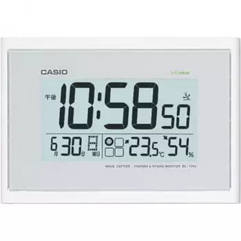 CasioCASIO IDL-100J-7JF [Белые настенные радиоволновые часы с температурой и гигрометром]