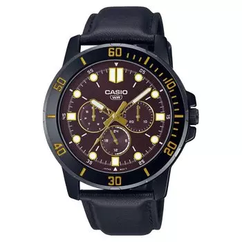 [Casio] CASIO Quartz Men s Watch MTP-VD300 Series Multi-Axis 24 Hour Display Overseas Model (Brown Dial Leather Band MTP-VD300BL-5E) [Parallel Import]