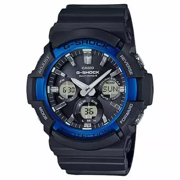 [Casio] CASIO Solar G-SHOCK G-Shock цифровые и аналоговые многофункциональные часы Blue x Black GAW-100B-1A2 [Товар]