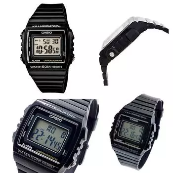 CASIO Casio Standard 50m Waterproof Digital Urethane Belt Watch Men s Unisex (W-215H-1A W-215H-2A W-215H-6A W-215H-7A) (W-215H-1A (Black))