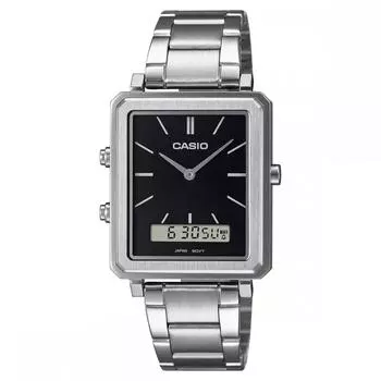 [Casio] CASIO Standard Ana-Digi Rectangular Face Men s Watch MTP-B205D-1E Black Overseas Model