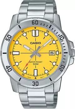 [Casio] CASIO Standard Analog Quartz Men s Watch MTP-VD01D-9EV Metal Band Yellow Overseas Model [Parallel Import]
