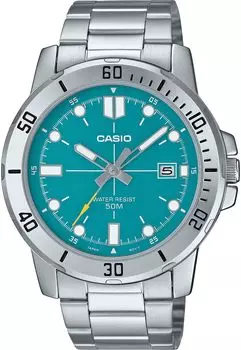 [Casio] CASIO Standard Analog Quartz Men s Watch MTP-VD01D-3E2V Metal Band Blue Green Overseas Model [Parallel Import]