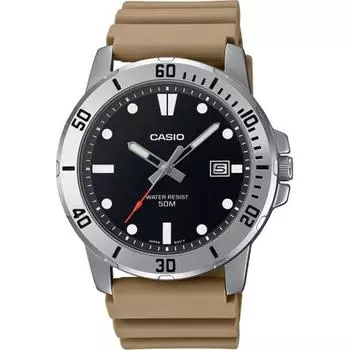 Casio CASIO Standard Analog Quartz Men s Watch MTP-VD01-5EV Military Khaki Beige Overseas Model