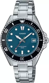 [Casio] CASIO Standard Analog Watch MDV-10D-2A1V Boys Women s Girls Blue Green Metal Band Overseas Model [Parallel Import]