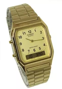 CASIO Casio STANDARD Дешевые часы Casio Analog Digital Metal Gold Men s Women s Ana-Digi AQ-230GA-9B [Товар]