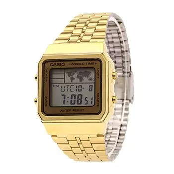 CASIO Casio STANDARD дешевые часы Casio мужские женские цифровые базовые золотые A500WGA-9