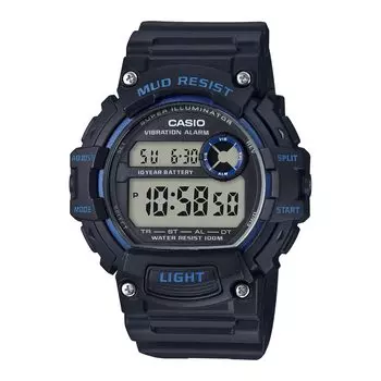 [Casio] CASIO Standard Digital Men s Watch with Vibration Alarm Function Mud Resist TRT-110H-2AV Black x Blue