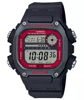 [Casio] CASIO Standard Digital Watch DW-291H-1BV Men s Black x Red Overseas Model [Parallel Import]