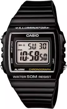 [Casio] CASIO Standard Digital Watch W-215H-1AV Men s Women s Gloss Black Overseas Model [Parallel Import]