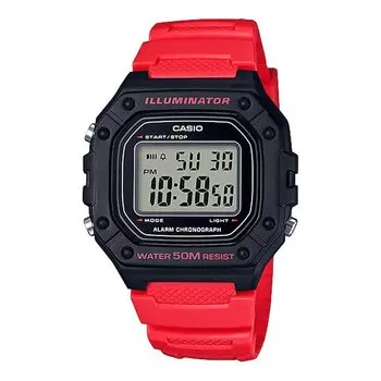 [Casio] CASIO Standard Digital Watch W-218H-4BV Men s Women s Cheap Casio Chipkashi Red Overseas Model [Parallel Import]