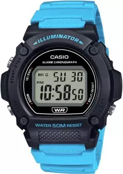 [Casio] CASIO Standard Digital Watch W-219H-2A2V Men s Cheap Casio Chipkashi Aqua Blue Overseas Model [Parallel Import]