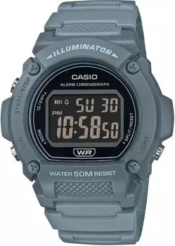 [Casio] CASIO Standard Digital Watch W-219HC-2BV Men s Matte Grayish Blue Overseas Model [Parallel Import]