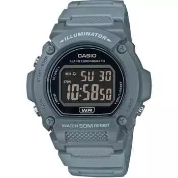 Casio CASIO Standard Digital Watch W-219HC-2BV Men s Matte Grayish Blue Overseas Model