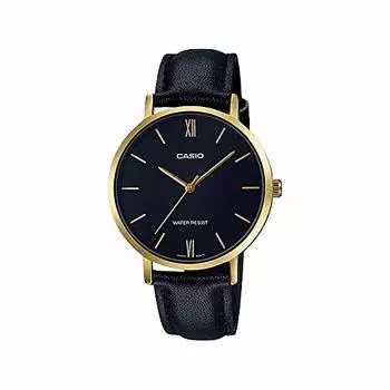 CASIO Casio Standard Ladies Watch Kids Children Girls Cheap Casio Chipkashi Analog Black Black Gold Gold Leather Leather Belt LTP-VT01GL-1B [Item]