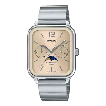 [Casio] CASIO Standard Moon Phase Analog Men s Watch MTP-M305D-9AV Metal Band Champagne Overseas Model [Parallel Import]