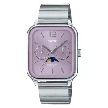 [Casio] CASIO Standard Moon Phase Analog Men s Watch MTP-M305D-6AV Metal Band Lilac Overseas Model [Parallel Import]