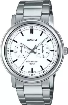[Casio] CASIO Standard Quartz Men s Watch MTP-E335D-7EV Multi Calendar Silver x White