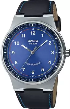 [Casio] CASIO Standard Solar Analog 5 ATM Water Resistant Watch MTP-RS105L-2BV Men s Blue Dial Leather Band