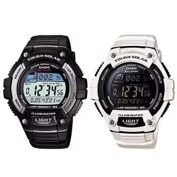 [Casio] CASIO Standard Tough Solar Pair Watch Men s Women s Waterproof Interval Timer Sports W-S220-1AJFW-S220C-7BJF Watch