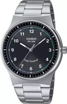[Casio] CASIO Стандартные аналоговые солнечные часы 5 ATM водонепроницаемые MTP-RS105D-1BV мужские черные металлические браслеты зарубежная модель [Параллельный импорт]