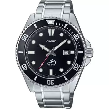 [Casio] CASIO стандартные аналоговые спортивные водонепроницаемые часы MDV-106DD-1A1V мужские с черным безелем и металлическим ремешком, модель для зарубежных стран [продукт]