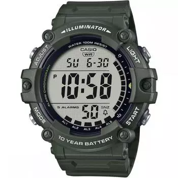 [Casio] CASIO Стандартные цифровые часы AE-1500WHX-3AV с длинным ремешком мужские дешевые Casio Chipkashi Military Green Overseas Модель