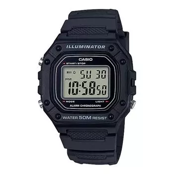 [Casio] CASIO Стандартные цифровые часы W-218H-1AV Мужские Женские Дешевые Casio Chipkashi Черные Зарубежные Модели [Параллельный Импорт]