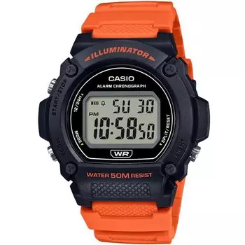 [Casio] CASIO Стандартные цифровые часы W-219H-4AV Мужские дешевые Casio Chipkashi Orange Overseas Модель [Параллельный импорт]