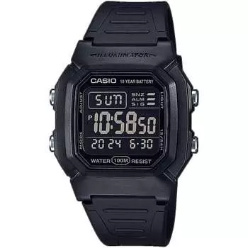 Casio CASIO Стандартные цифровые мужские часы W-800H-1BV Черный инвертированный ЖК-дисплей Overseas Модель