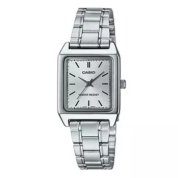 CASIO Casio Стандартные дешевые часы Casio женские аналоговые из нержавеющей стали серебристые LTP-V007D-7E [Товар]