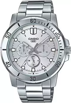[Casio] CASIO Стандартные кварцевые мужские часы MTP-VD300D-7E Многоосевой 24-часовой дисплей Серебряный металлический браслет Модель Overseas [Параллельный импорт]