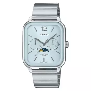 [Casio] CASIO стандартные лунные фазы аналоговые мужские часы MTP-M305D-2AV металлический ремешок светло-голубой зарубежная модель [продукт]