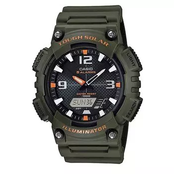 [Casio] CASIO Tough Solar Ana-Digi кварцевые часы AQ-S810 серии мужские Overseas модель (Военный зеленый AQ-S810W-3AV) [Элемент]
