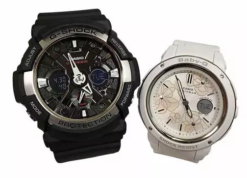 Casio CASIO watch G-SHOCK pair watch in genuine pair case G-Shock & Baby G 2-piece set GA-200-1AJF BGA-150FL-7AJF