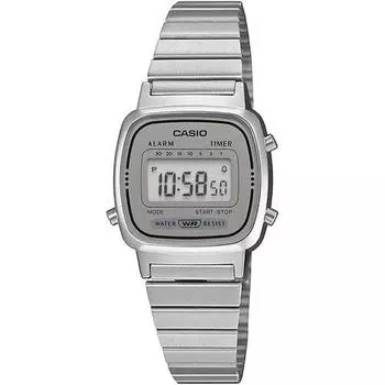 Casio CASIO watch ladies digital NEW design LA670WA-7 silver x gray overseas model