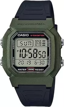[Casio] CASIO Watch Standard Digital W-800HM-3AV Genuine BOX Men s Green Metallic Overseas Model [Parallel Import]