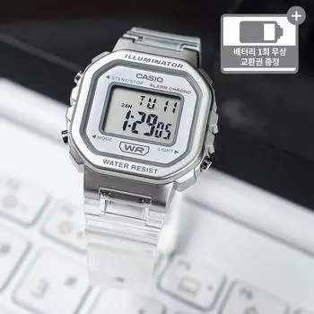 Casio Casual Basic Женские часы с цифровым прозрачным ремешком