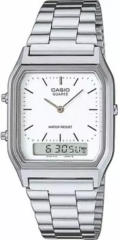 [Casio] Часы CASIO ANA-DIGI Quartz Vintage Series AQ-230A-7DMQ Unisex Dual Time White Overseas Model [Товар]