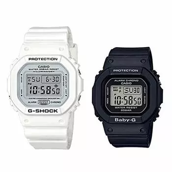 [Casio] Часы CASIO G-Shock Baby G Pair черно-белые водонепроницаемые подарок парню DW-5600MW-7BGD-565U-1