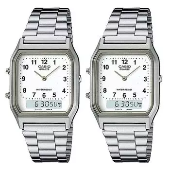 [Casio] Часы CASIO Pair мужские женские водонепроницаемые ретро аналоговые цифровые часы AQ-230A-7BMQYJFAQ-230A-7BMQYJF