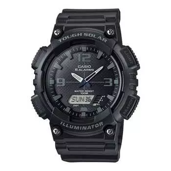 Casio Часы CASIO Tough Solar Ana-Digi Quartz AQ-S810W-1A2V мужские черные Overseas модель