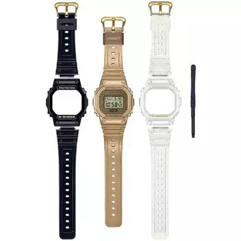 [Casio] Часы G-Shock BOX комплект с запасными частями DWE-5600HG-1JR мужские черные, золотые, белые